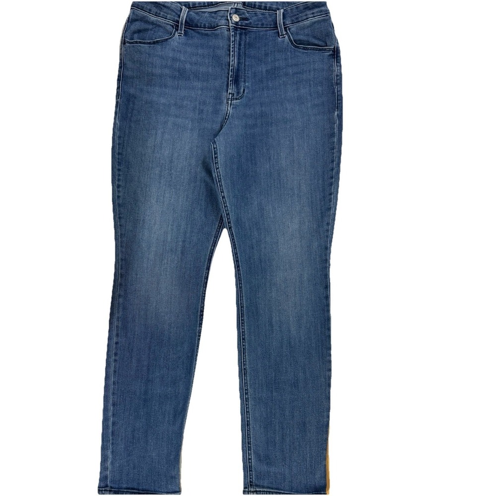 Old Navy Women High-Rise‎ O.G. Straight Blue Denim Jeans SIZE 12 - Picture 4 of 8